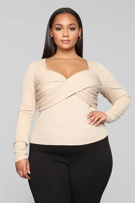 Twisted For You Top Taupe Knit Tops Fashion Nova In 2021 Plus