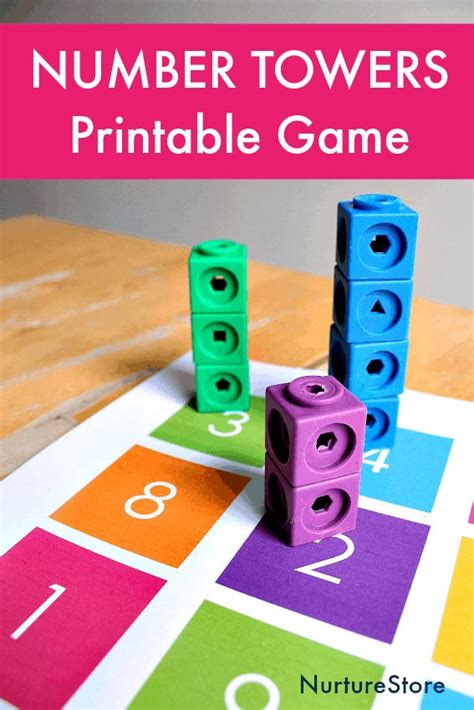 Math towers - unit block addition activity printables - NurtureStore