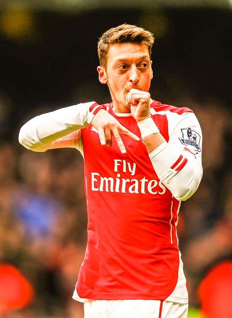 Mesut Özil Celebrates Scoring His Third Goal In Three Matches For