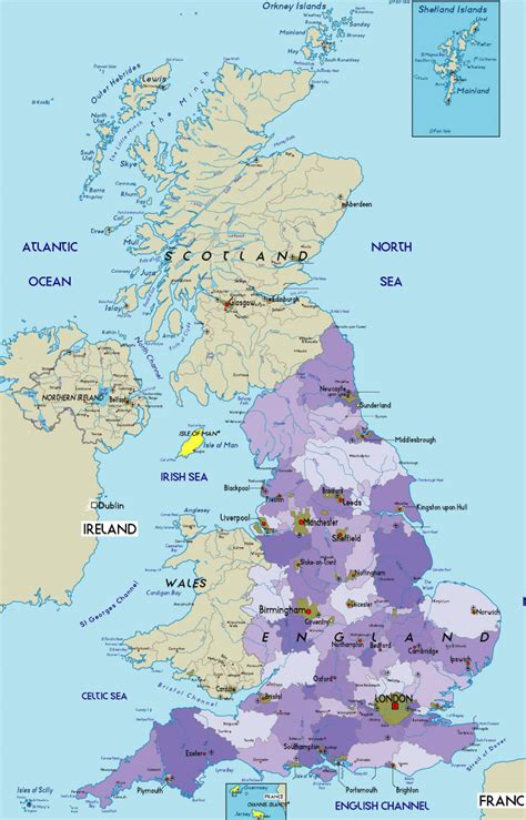Printable Map of UK Detailed Pictures | Map of England Cities