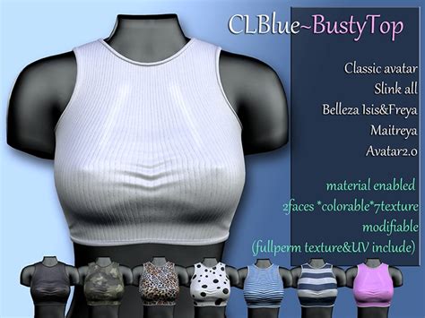Second Life Marketplace Clblue~busty Top