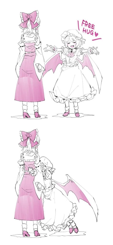 Hakurei Reimu And Remilia Scarlet Touhou Drawn By Yukipopopo