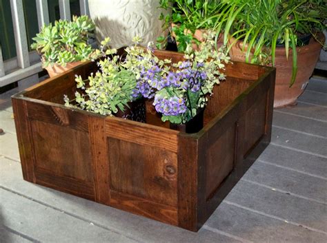 Tall Wooden Planters Natural Large Planters For Outdoors Homesfeed