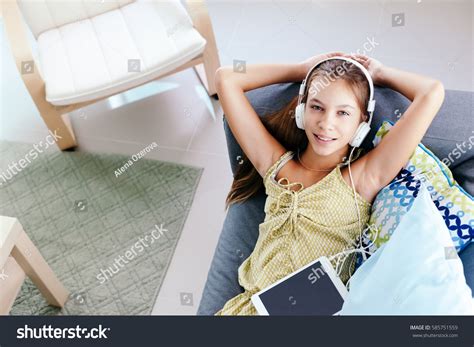10 Years Old Tween Girl Relaxing Stock Photo 585751559 Shutterstock