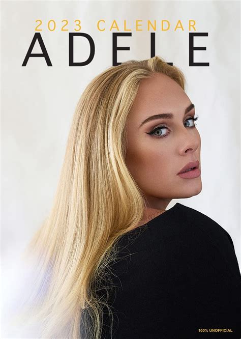 Hollywood Idols Adele 2023 A3 Rebel Music Wirobound Wall Calendar The