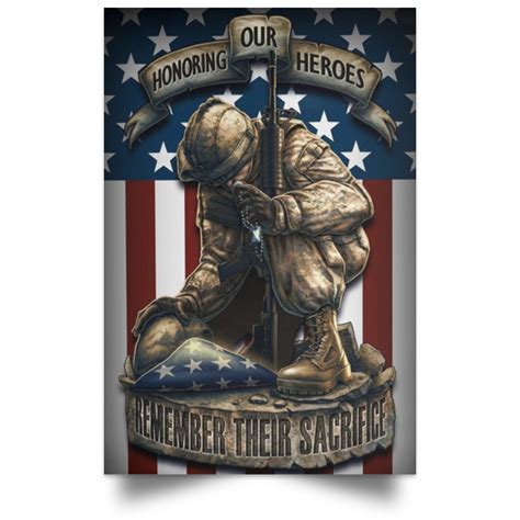 Honoring Our Heroes Remember Their Sacrifice Poster Memorial Day Poster