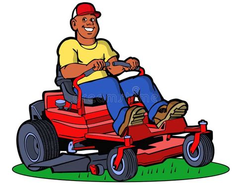 Lawn Tractor Racing Clipart