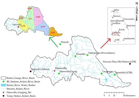 Study Area Map Of Kelani River Basin With Rainfall And Stream Gauging
