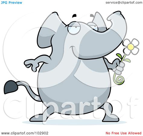 Royalty Free Rf Clipart Illustration Of A Romantic Elephant Giving A
