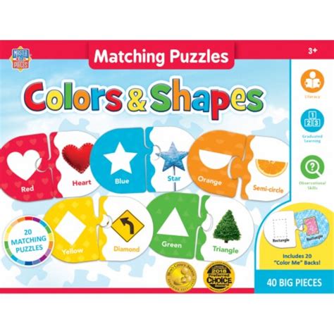 Masterpieces Kids Games Educational Colors And Shapes Matching Game
