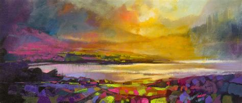 Highland Heather Semi Abstract Scottish Landscape