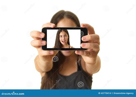 Adolescente Que Toma Un Selfie Foto De Archivo Imagen De Foto Joven 43770414