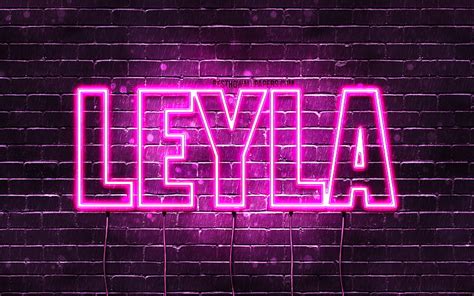 4k Free Download Leyla With Names Female Names Leyla Name Purple
