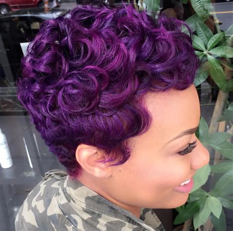 Don't color all your hair platinum for a nice look. Dope purple via @artistry4gg - Black Hair Information