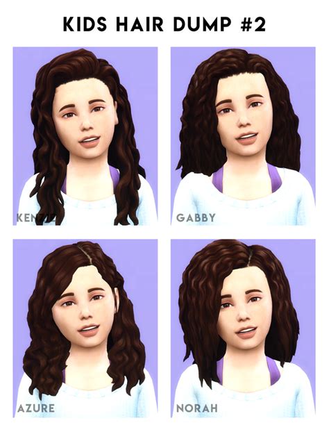 Maxis Match Cc World Sims Hair Kids Hairstyles Sims 4 Children