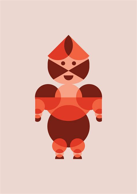 Fantastic Geometric Flat Characters Behance