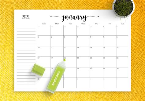Free Printable Monthly Calendar 2021 With Lines