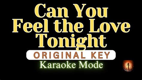 Can You Feel The Love Tonight Karaoke Mode Original Key Youtube