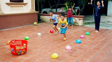 Kids Team Building Game Kick Water Balloons Kids If You Are Happy Song