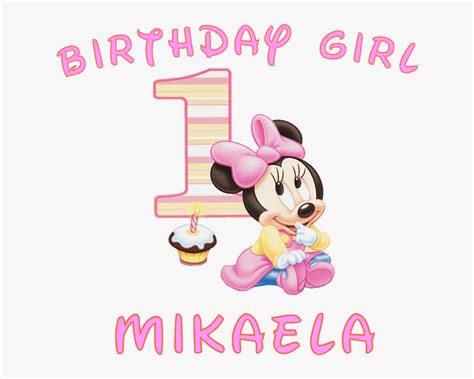 1st Birthday Clipart Images Vector Transparent Baby Minnie Mouse 1st