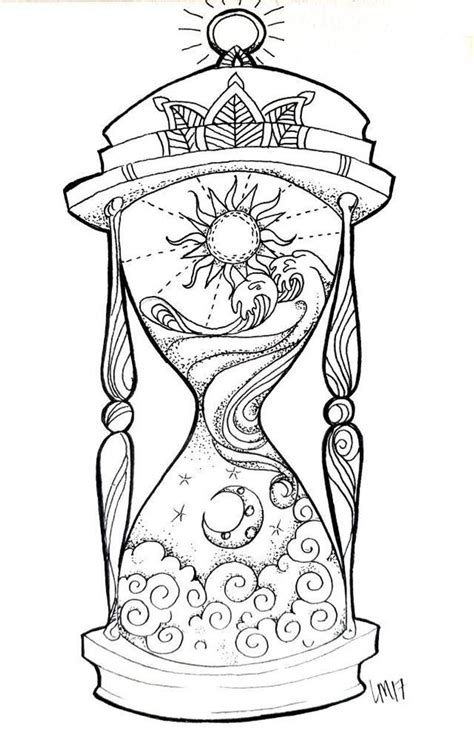 Hourglass Coloring Page