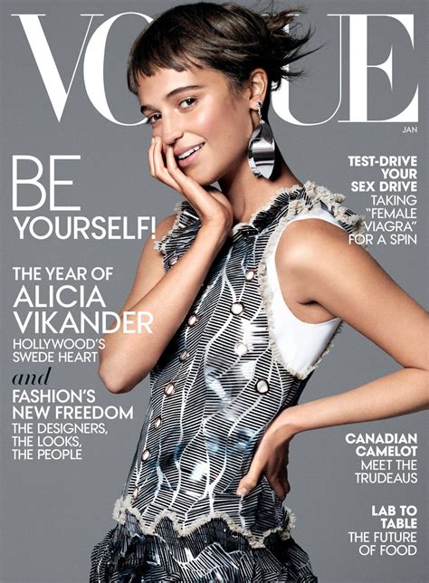 Alicia Vikander Vogue Magazine Us January 2016 Cover And Pics • Celebmafia