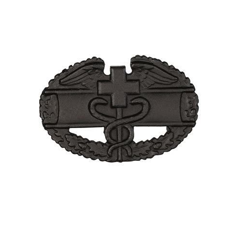 Us Army Combat Medical 1st Award Sta Brite Black Metal Pin On Badge