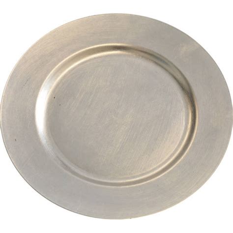 Verkrijgbaar in in 2 maten afm: Rond zilveren kaarsenplateau/kaarsenbord glimmend 33 cm ...