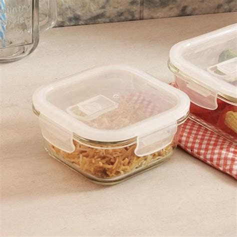 Buy Femora Borosilicate Glass Food Storage Container Round With Air Vent Lid Microwave Safe