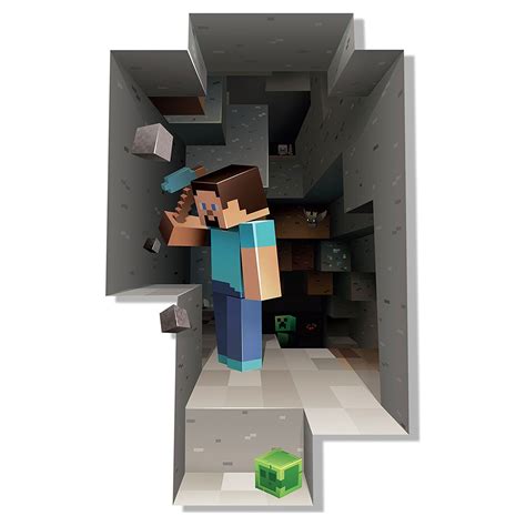 Minecraft Wall Decal Steve Mining Amazonca Home And Kitchen