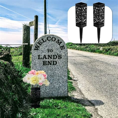 Plastic Cemetery Cone Vases Headstone Gravestone Flower Holder Memorial