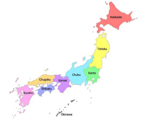 Japan Prefecture Map Prefecture Map Japan Eastern Asia Asia