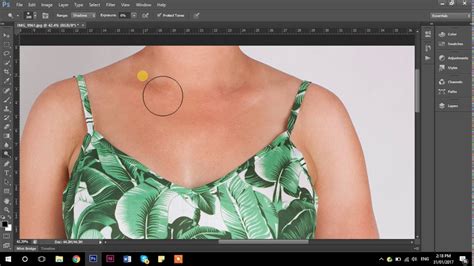 How To Clean A Models Skin Freckles On The Body And Correct Tan Lines Photoshop Cs Youtube