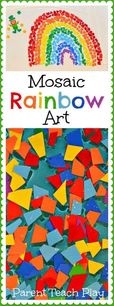 Mosaic Rainbow Art For Kids From Parent Teach Play Rainbow Art Art