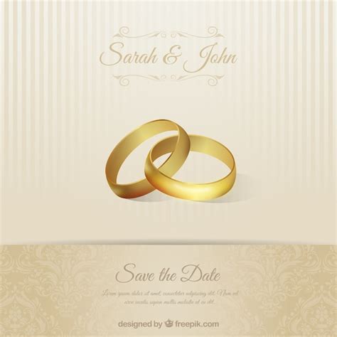 Wedding Card Rings Vectors And Illustrations For Free Download Freepik