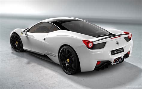 Sexy White Ferrari 458 Italia Wallpaper