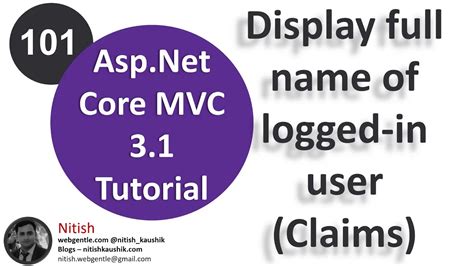 101 Claims In Asp Net Core Identity Display Full Name Of Logged In