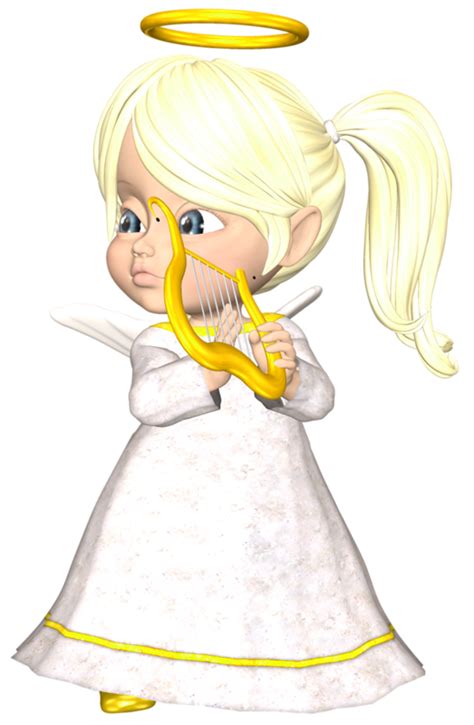 Cute Blonde Angel With Harp Large Png Clipart By Joeatta78 On Deviantart