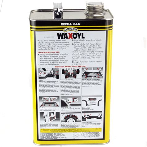 Hammerite Waxoyl Rustproofer 5 Litre Clear