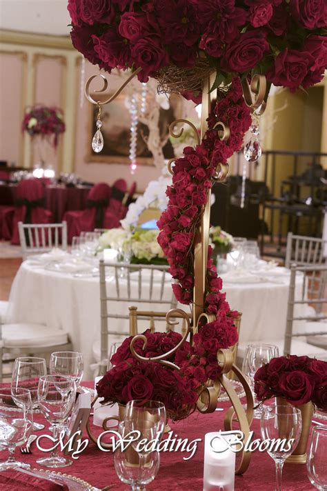 Tall Red Centerpiece Detailsvendors My Wedding Blooms