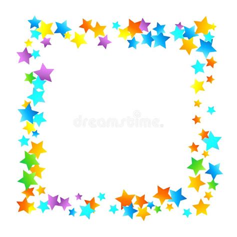 Rainbow Festive Confetti Carnival Star Falling Stock Vector