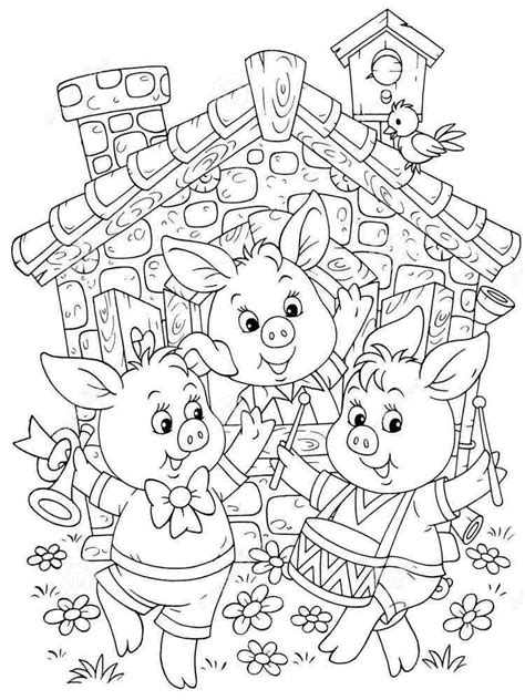 The Three Little Pigs Coloring Sheet