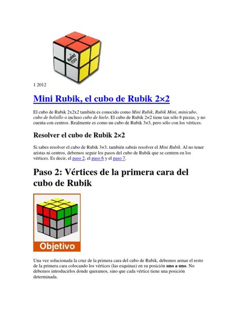 Solucion Cubo Rubik 2x2x2 Ocio Comida Y Vino Prueba Gratuita De