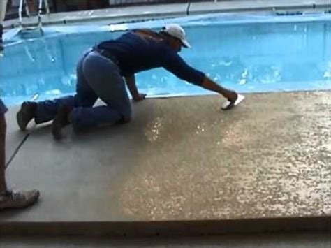The average cost to resurface 100 square feet of concrete is $400. Decorative Concrete Pool Deck Coatings by Sider-Crete, Inc ...