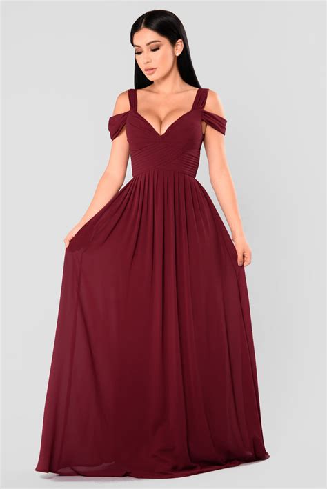 Sophistication Maxi Dress Wine Dresses Fashion Nova