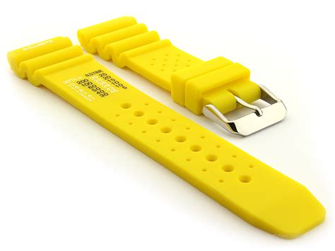Silicone Watch Strap Pro Yellow 22mm 02sp22ba05