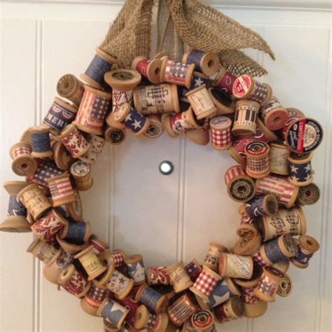 Pin By Trish Claxton On Crafts Spool Crafts Wreath Crafts Clothes
