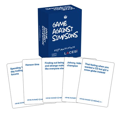 He's genuinely surprised that he's not in the villains collection, but rather the wise guys. Game Against Simpson - A Cards Game For Fansons Of All Ages (Simpson 11+) - Box Game Fun