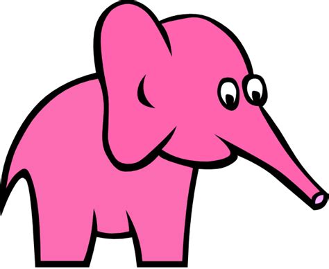 Pink Elephant Clip Art at Clker.com - vector clip art online, royalty png image