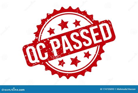 Qc Passed Rubber Stamp Red Qc Passed Rubber Grunge Stamp Seal Vector
